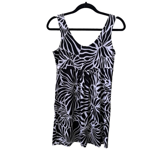 J Valdi black and white cover up mini dress with pockets size Medium - Picture 2 of 3